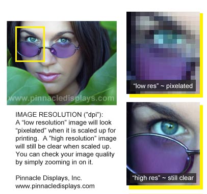 pixelation example on trade show display graphics
