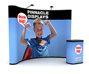 10ft pop-up trade show display with full graphics