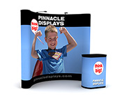 8ft pop-up trade show display with full graphics