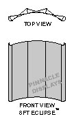 8 ft Eclipse pop-up trade show display line art drawing